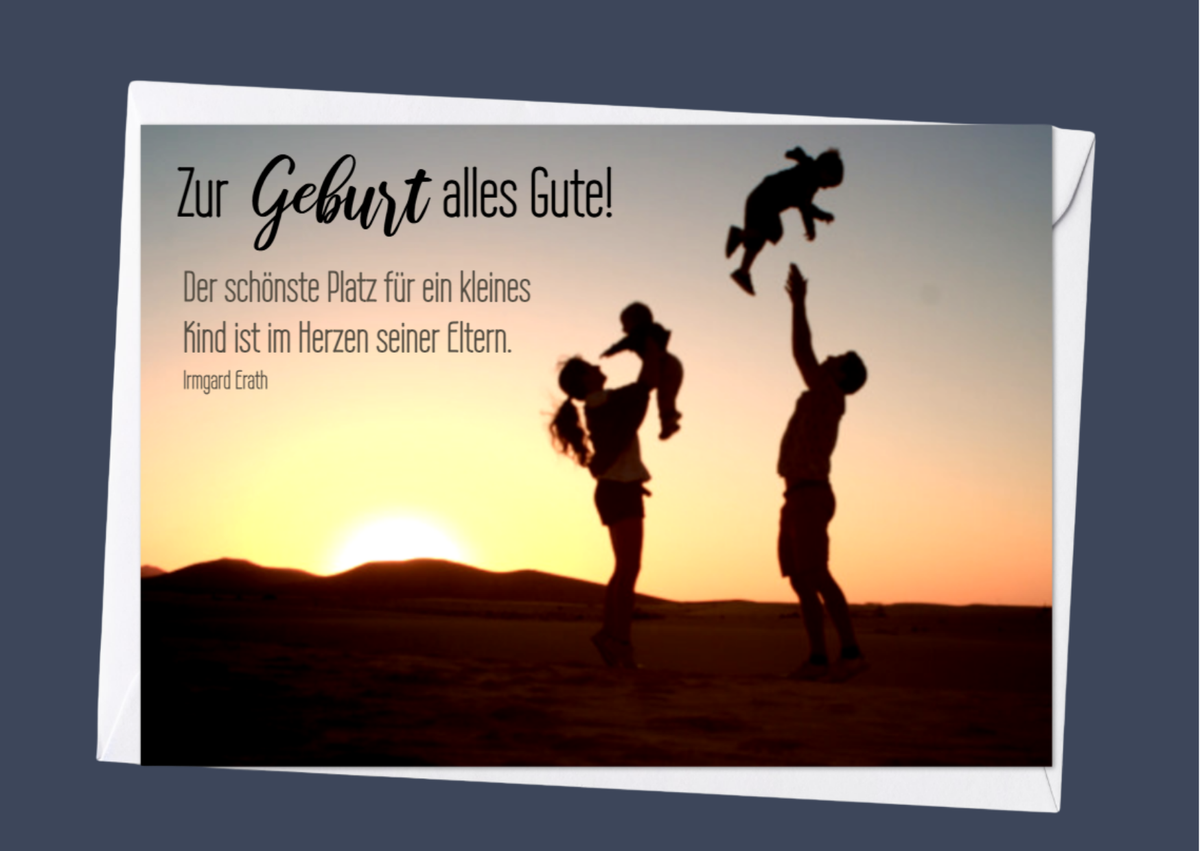 Zur Geburt alles Gute